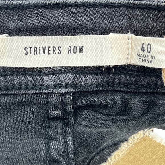 Strivers Row Tupelo Distressed Jeans Black Destroyed Knees - Picture 3 of 11